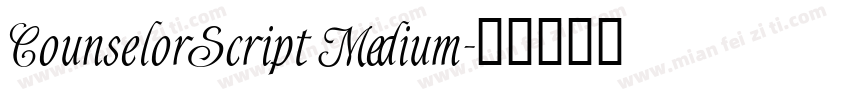 CounselorScript Medium字体转换